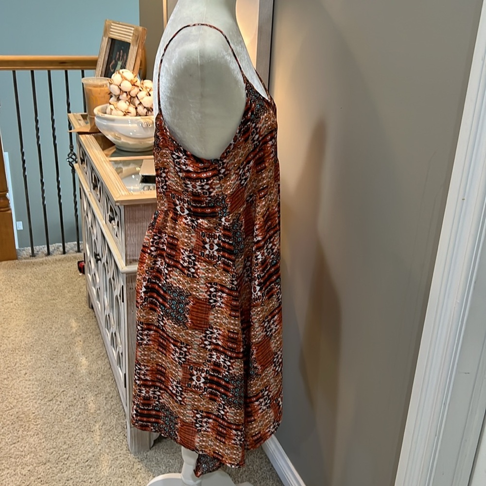Ladies BELLINO Aztec Print Strappy Mini Dress M - Picture 5 of 9